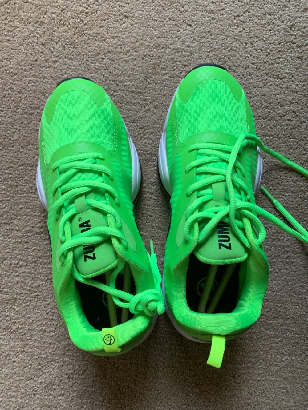 Zumba Air Stomp Lo Women's Sneakers - Neon Green - Size 8.5